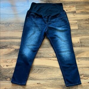 Isabel Maternity Skinny Jeans 16/33R Dark Wash Stretch Belly Panel